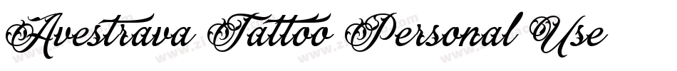 Avestrava Tattoo Personal Use Only字体转换